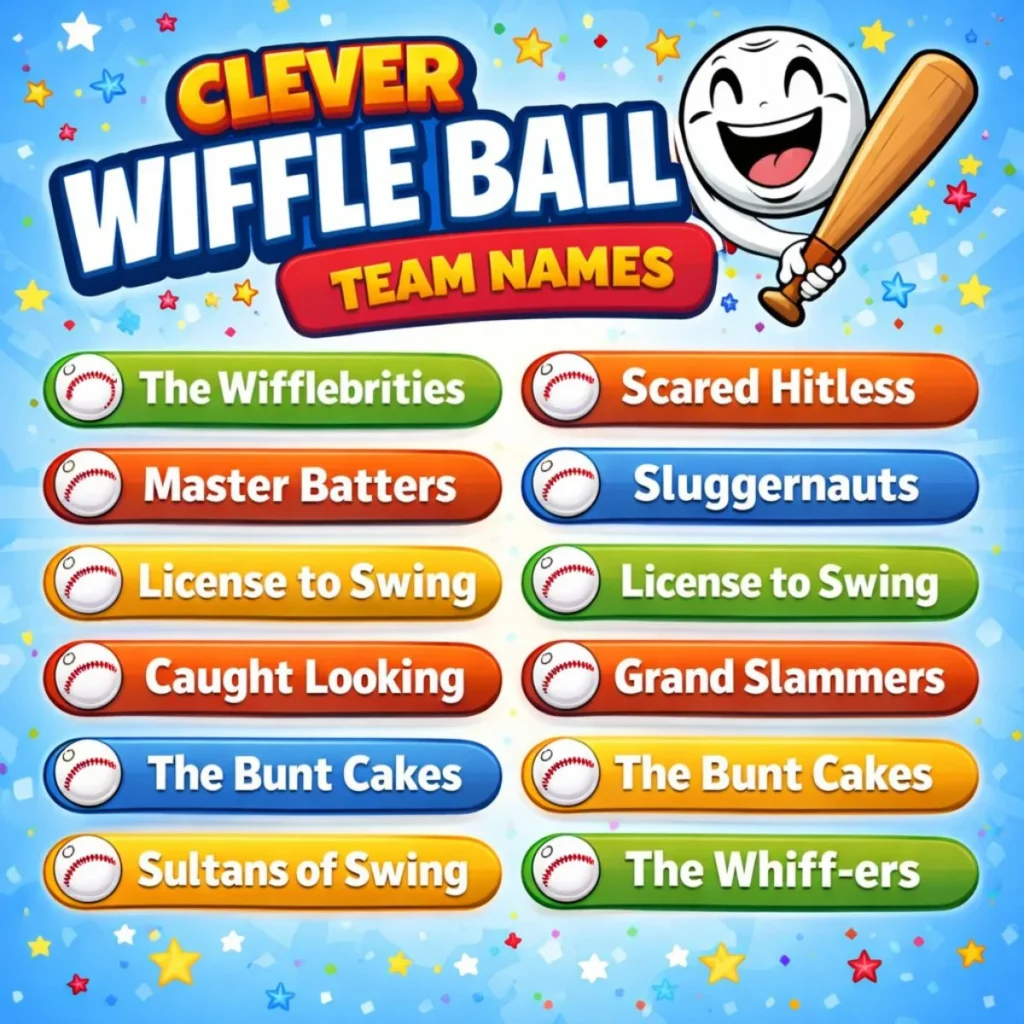 Clever Wiffle Ball Team Names