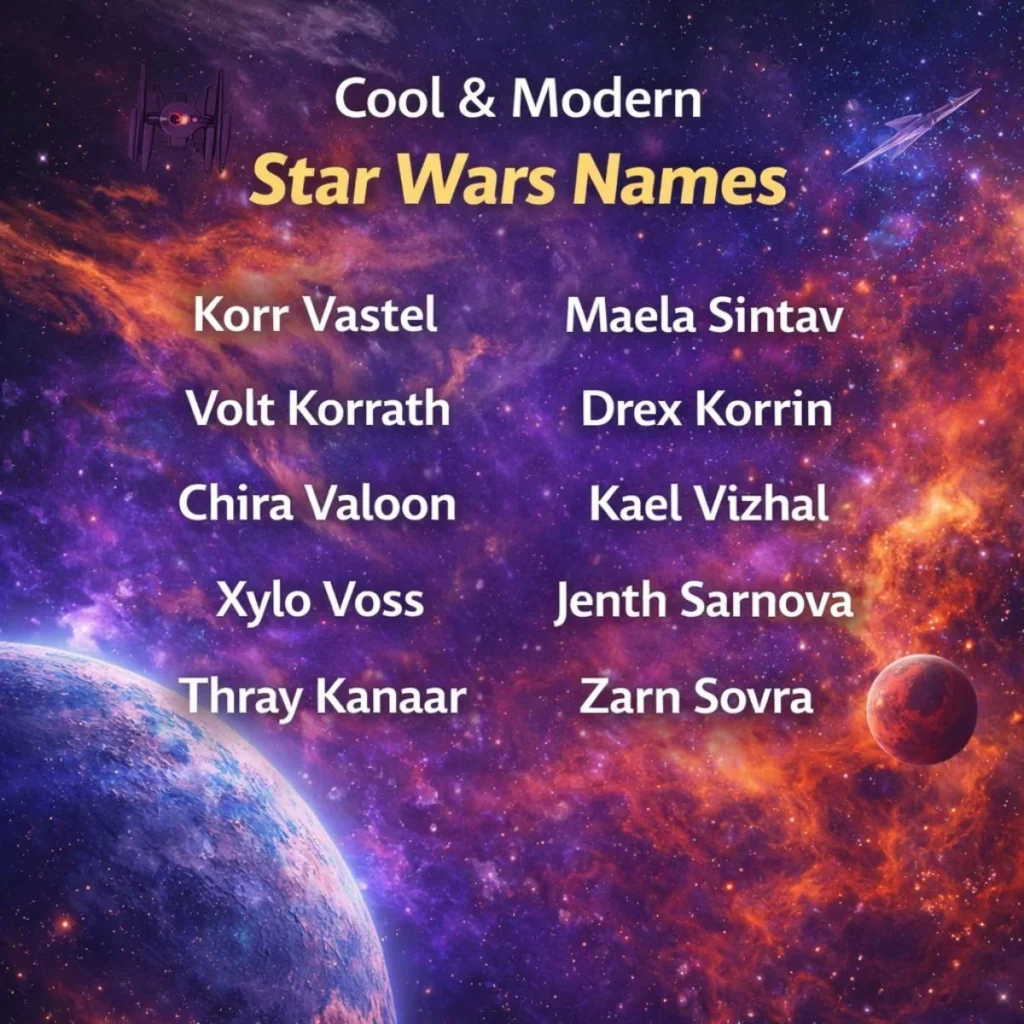 Cool & Modern Star Wars Names