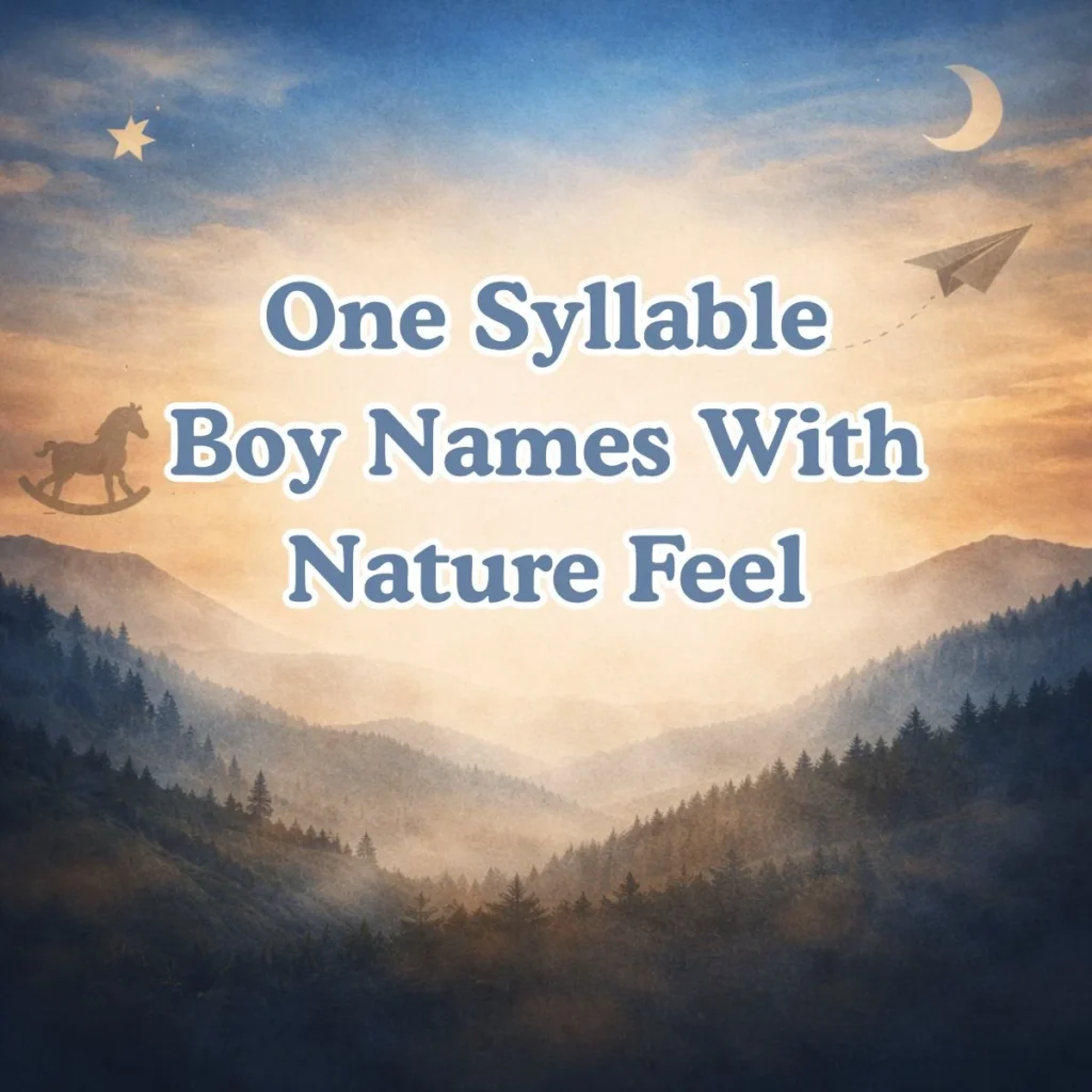 One Syllable Boy Names With Nature Feel