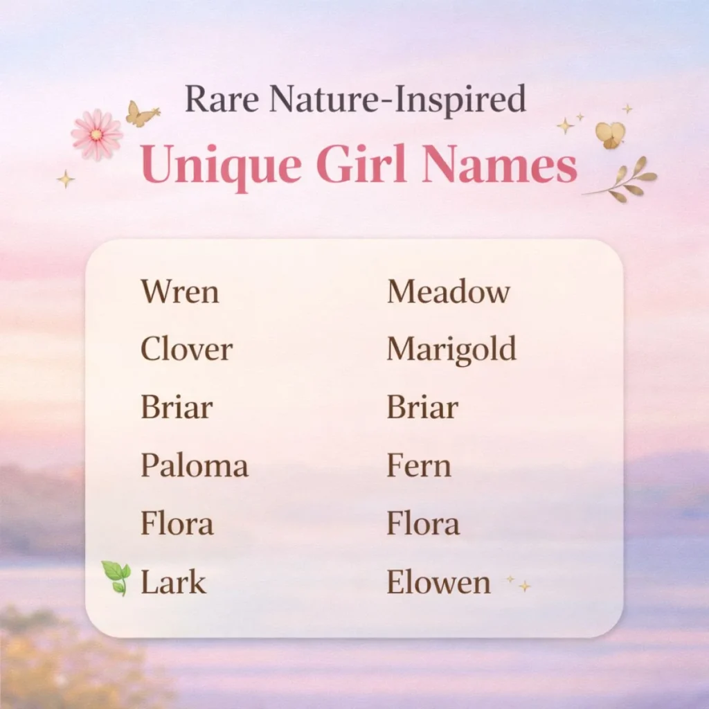 Rare Nature-Inspired Unique Girl Names