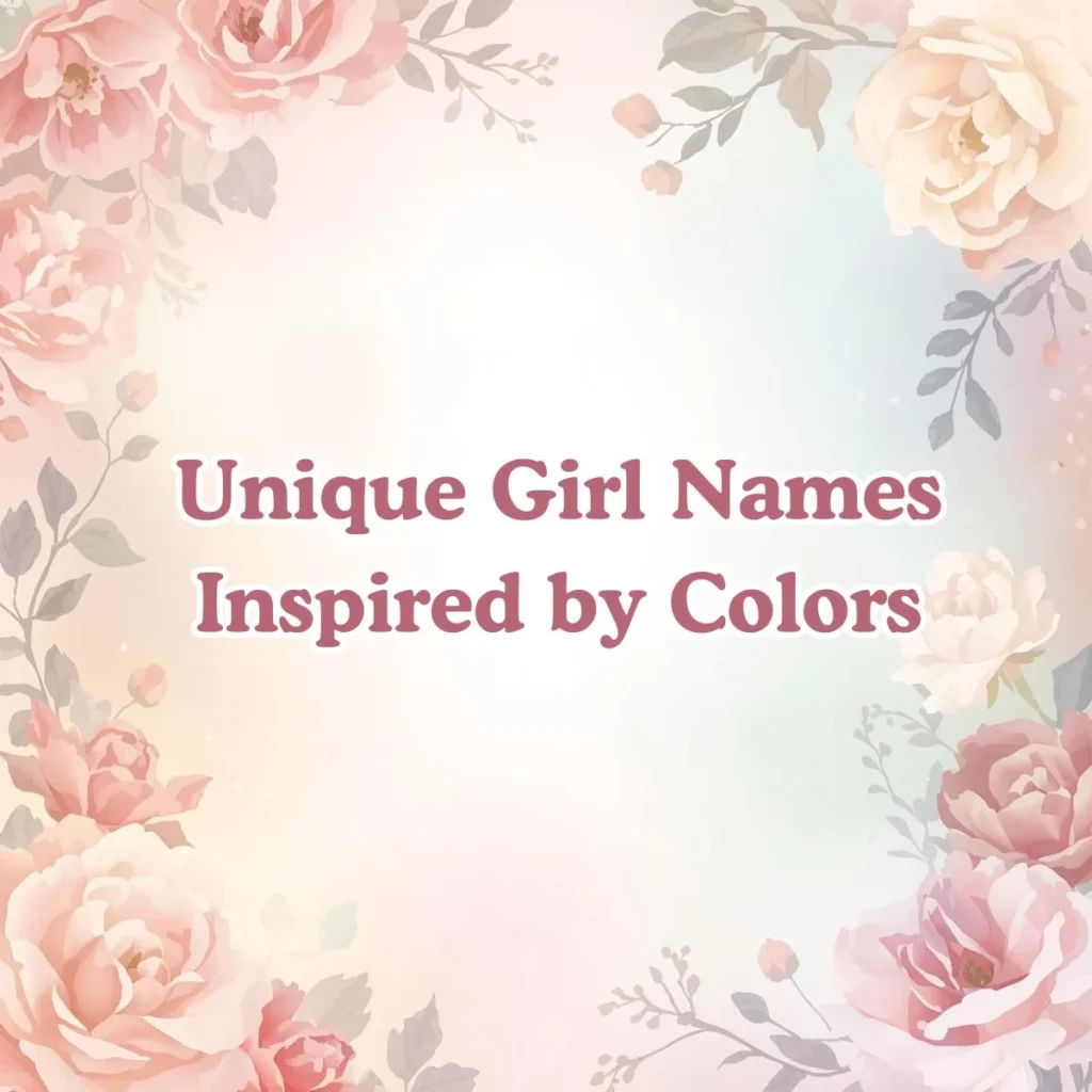 Unique Girl Names Inspired by Colors