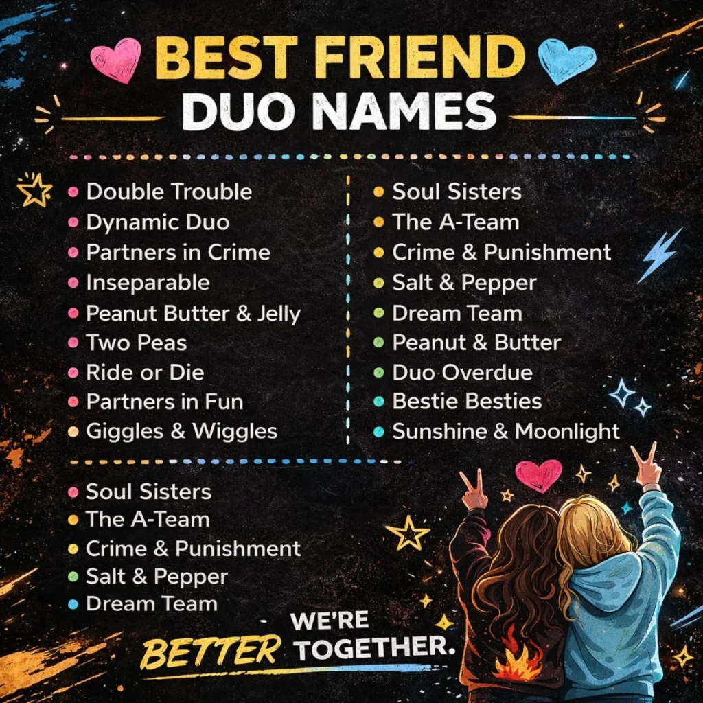 Best Friend Duo Names