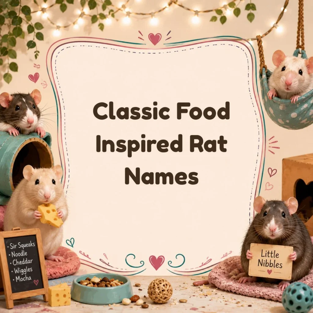 Classic Food Inspired Rat Names