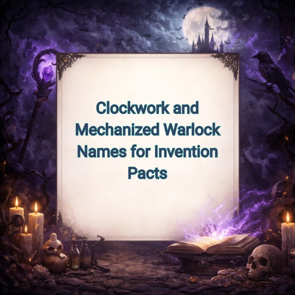 Clockwork and Mechanized Warlock Names for Invention Pacts