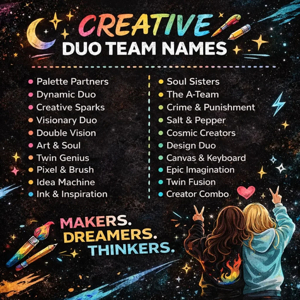 Creative Duo Team Names