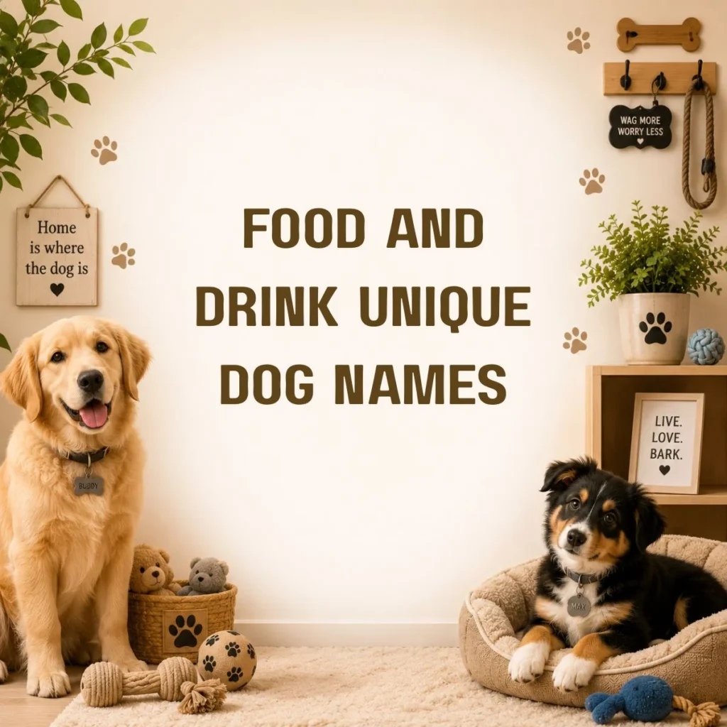 Food And Drink Unique Dog Names