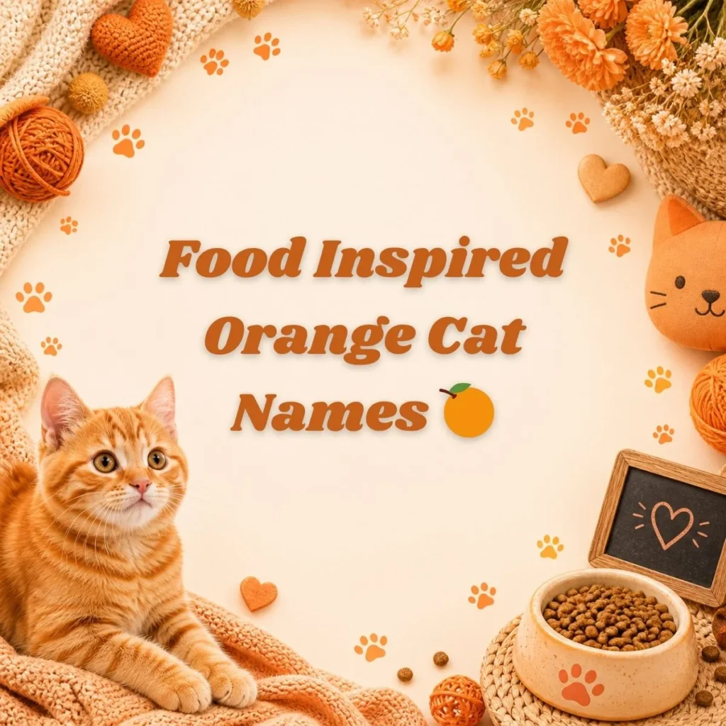 Food Inspired Orange Cat Names 🍊