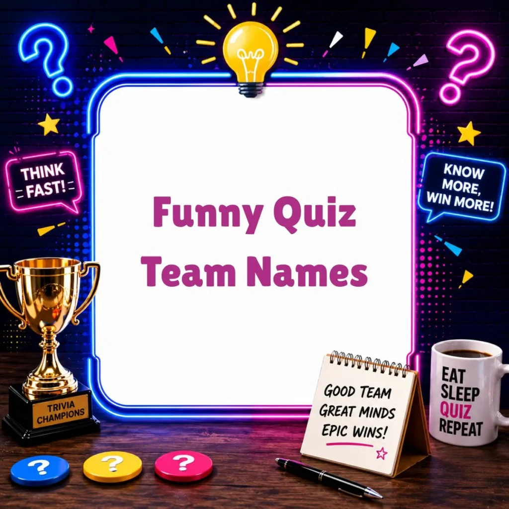 Funny Quiz Team Names