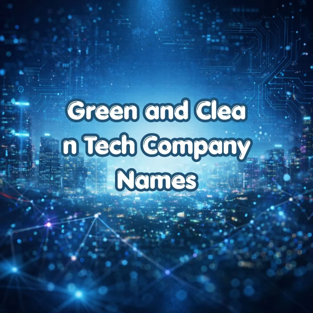 Green and Clean Tech Company Names