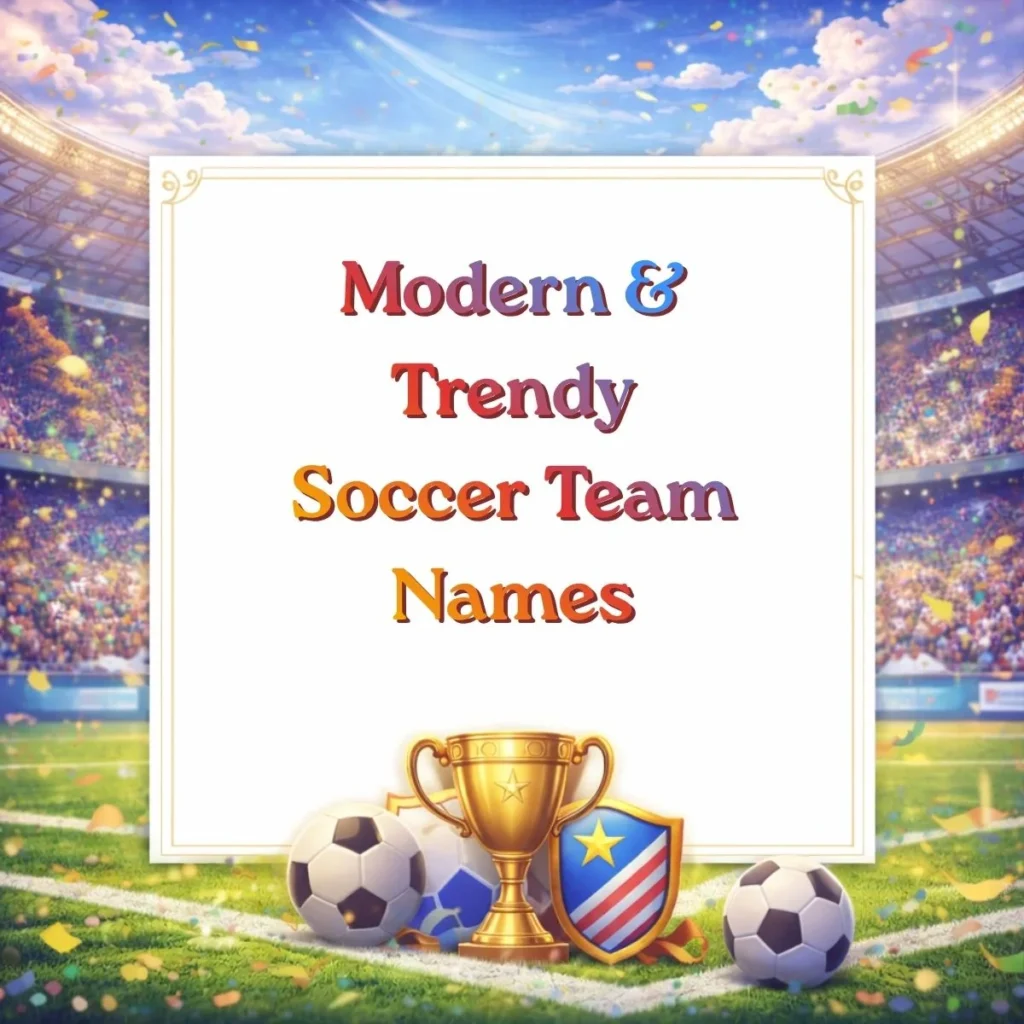 Modern & Trendy Soccer Team Names