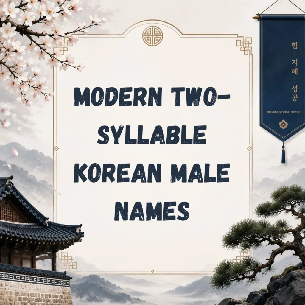 Modern Two-Syllable Korean Male Names