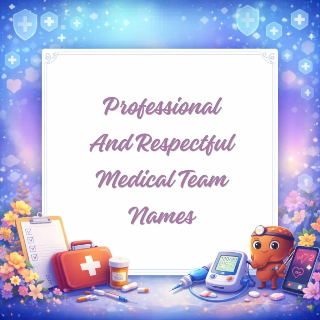 Professional And Respectful Medical Team Names