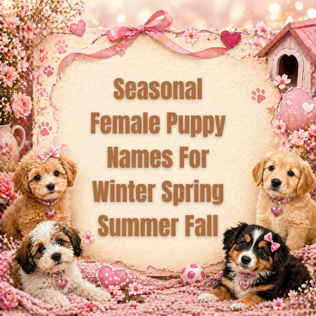 Seasonal Female Puppy Names For Winter Spring Summer Fall