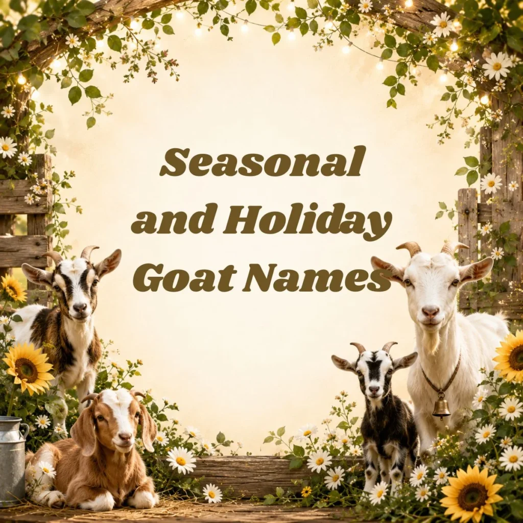 Seasonal and Holiday Goat Names