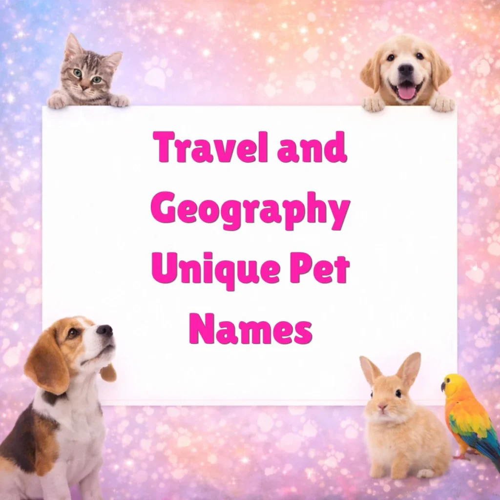 Travel and Geography Unique Pet Names