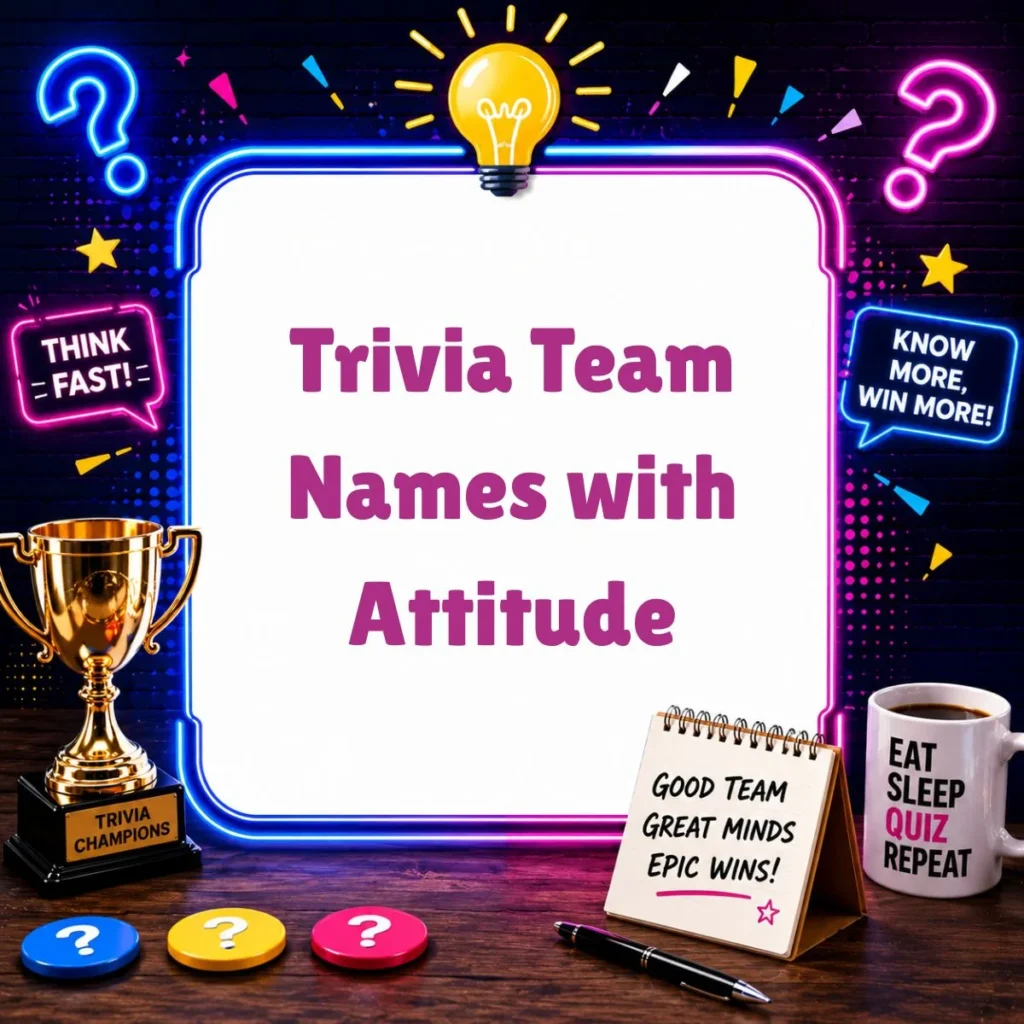 Trivia Team Names with Attitude