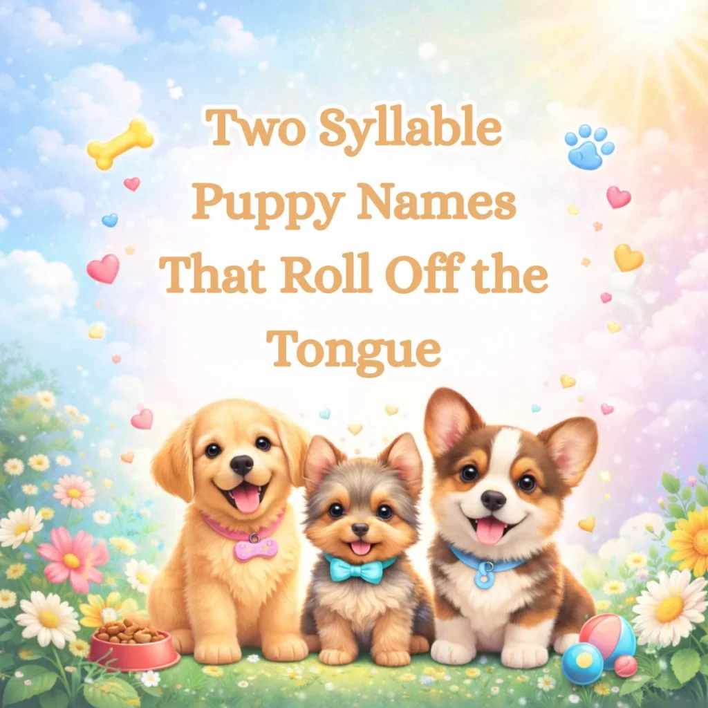 Two Syllable Puppy Names That Roll Off the Tongue