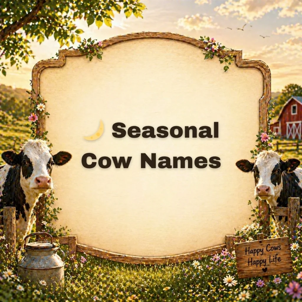 🌙 Seasonal Cow Names