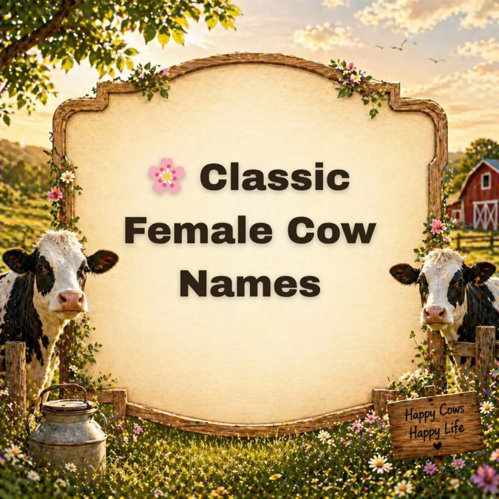 🌸 Classic Female Cow Names
