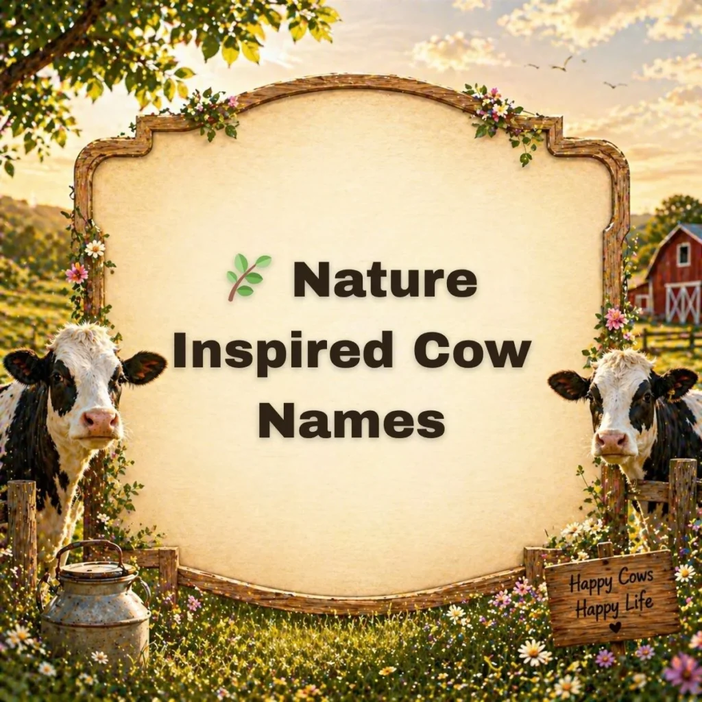 🌿 Nature Inspired Cow Names