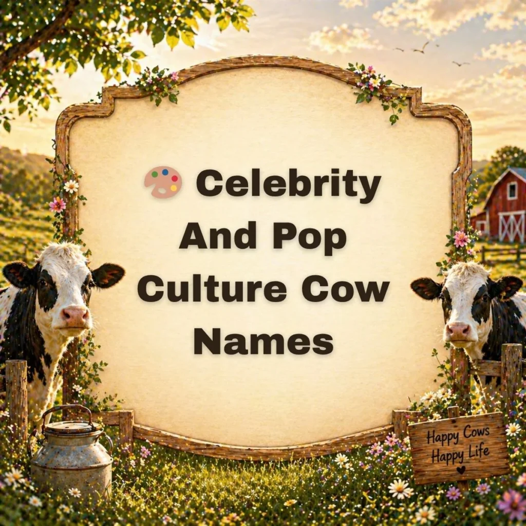🎨 Celebrity And Pop Culture Cow Names