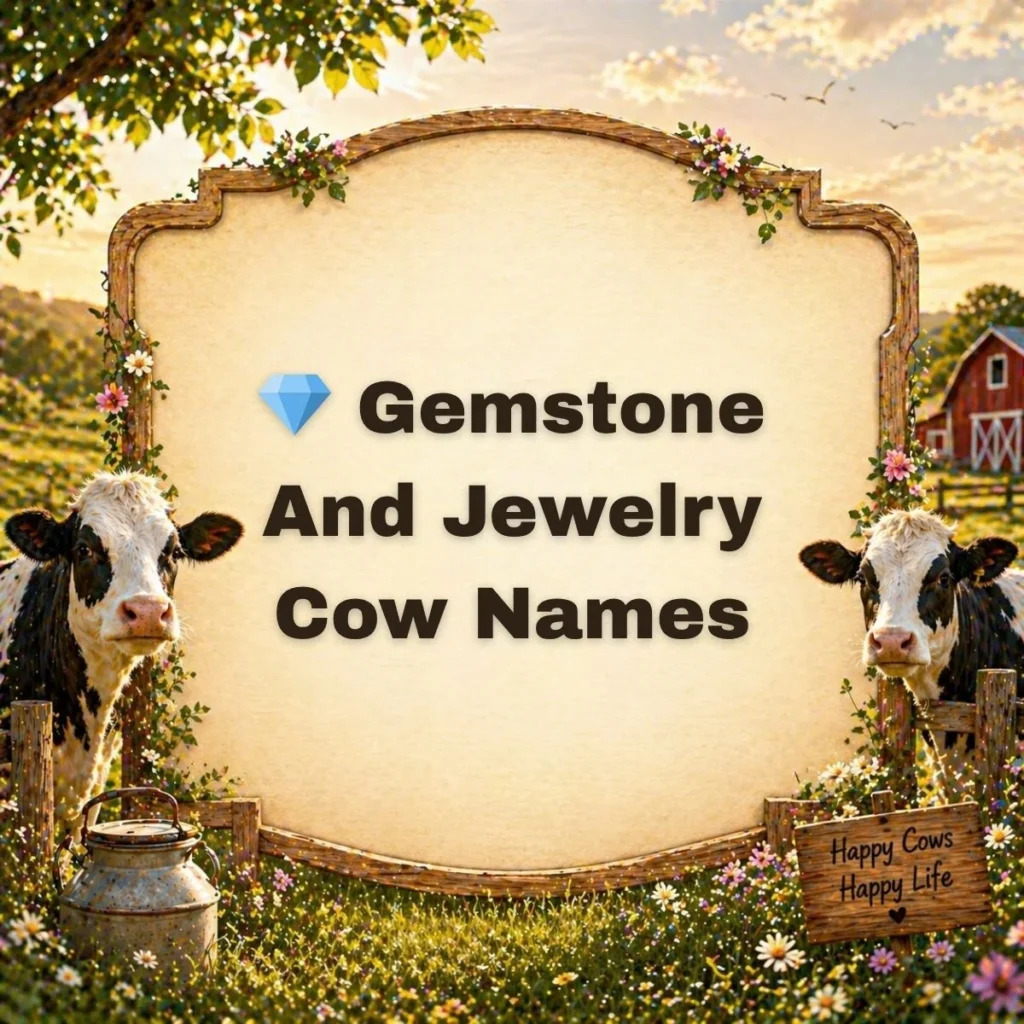💎 Gemstone And Jewelry Cow Names