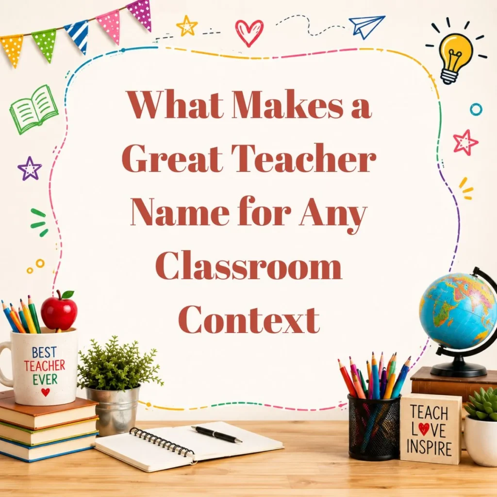What Makes a Great Teacher Name for Any Classroom Context