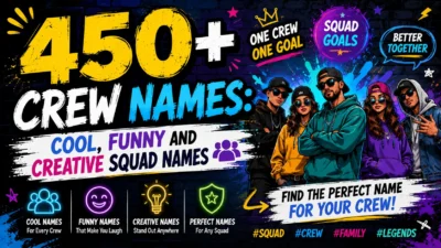 450+ Crew Names Cool, Funny and Creative Squad Names 👥