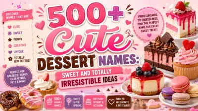 500+ Cute Dessert Names Sweet and Totally Irresistible Ideas