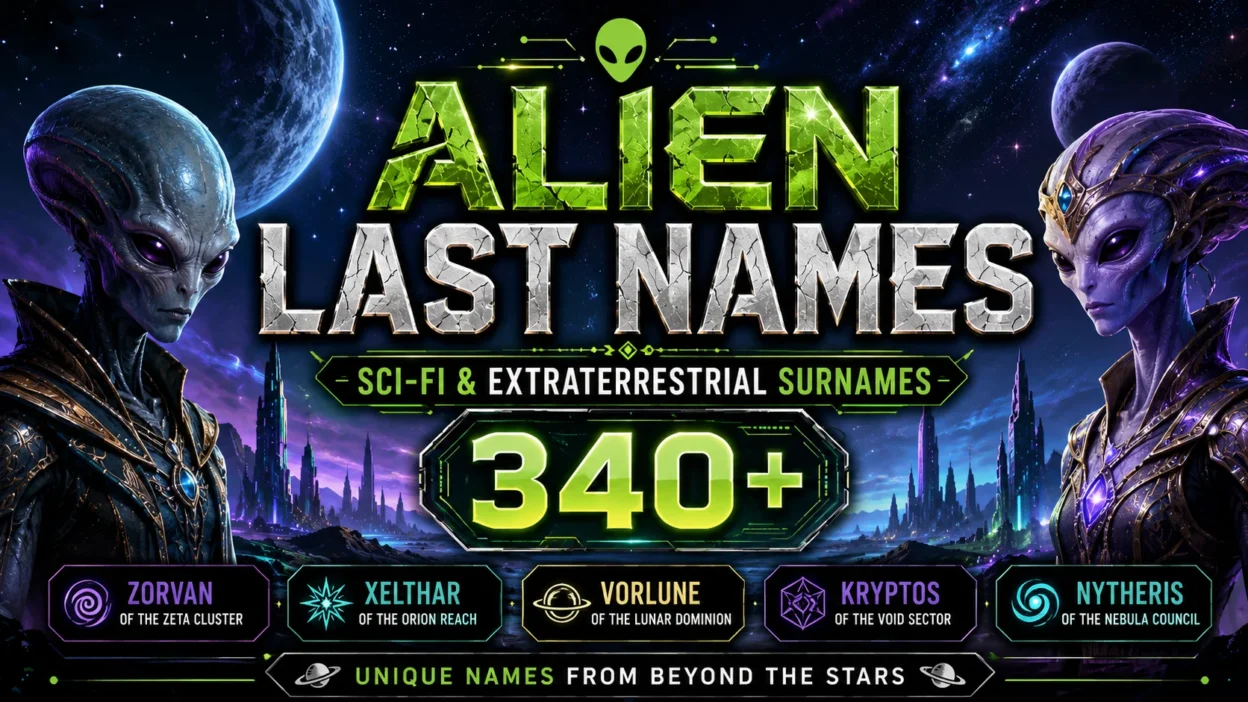 Alien Last Names 340+ Sci-Fi & Extraterrestrial Surnames