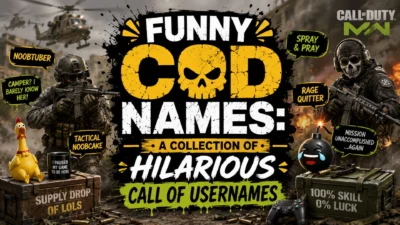 Funny COD Names A Collection of Hilarious Call of Usernames