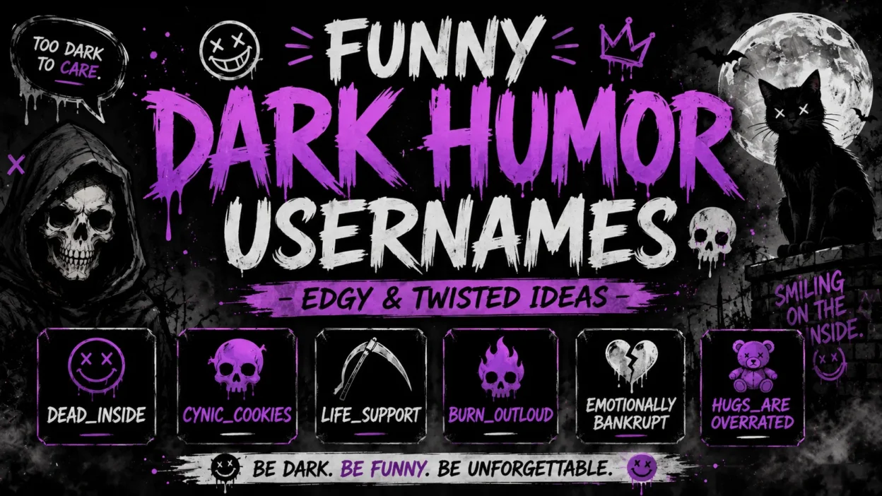 Funny Dark Humor Usernames Edgy & Twisted Ideas