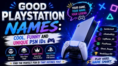 Good PlayStation Names Cool, Funny And Unique PSN IDs 🎮
