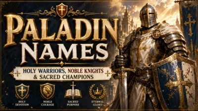 Paladin Names Holy Warriors, Noble Knights & Sacred Champions