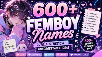600+ Femboy Names Cute, Aesthetic & Unforgettable Ideas