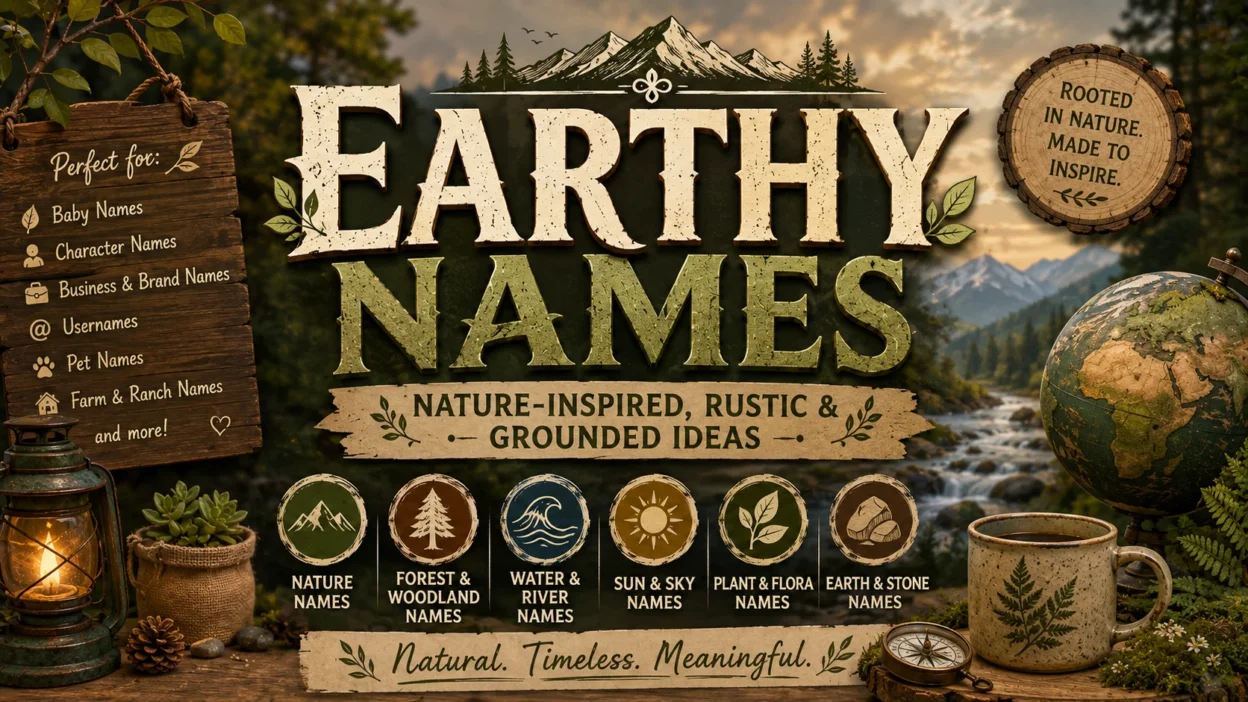 Earthy Names Nature-Inspired, Rustic & Grounded Ideas🌎