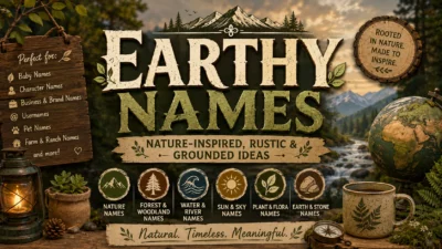 Earthy Names Nature-Inspired, Rustic & Grounded Ideas🌎