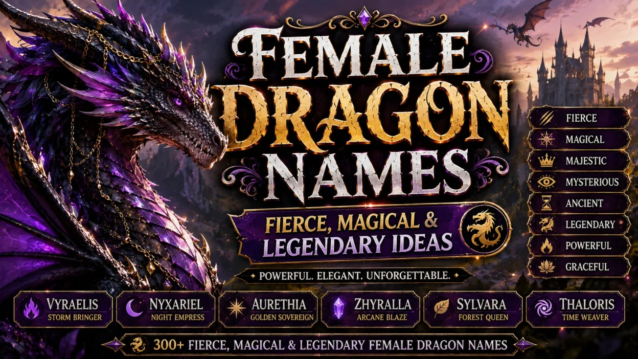 Female Dragon Names Fierce, Magical & Legendary Ideas 🐉