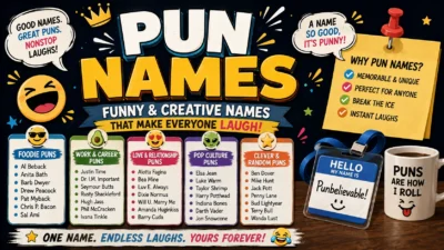 Pun Names Funny & Creative Names That Make Everyone Laugh
