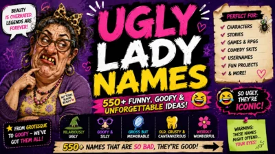 Ugly Lady Names 550+ Funny, Goofy & Unforgettable Ideas