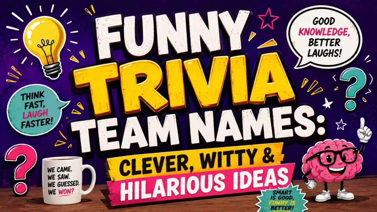 Funny Trivia Team Names: Clever, Witty & Hilarious Ideas